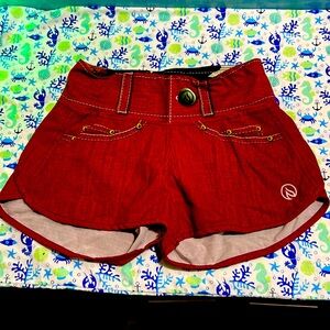 InkNBurn shorts. Red